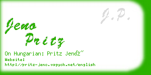 jeno pritz business card